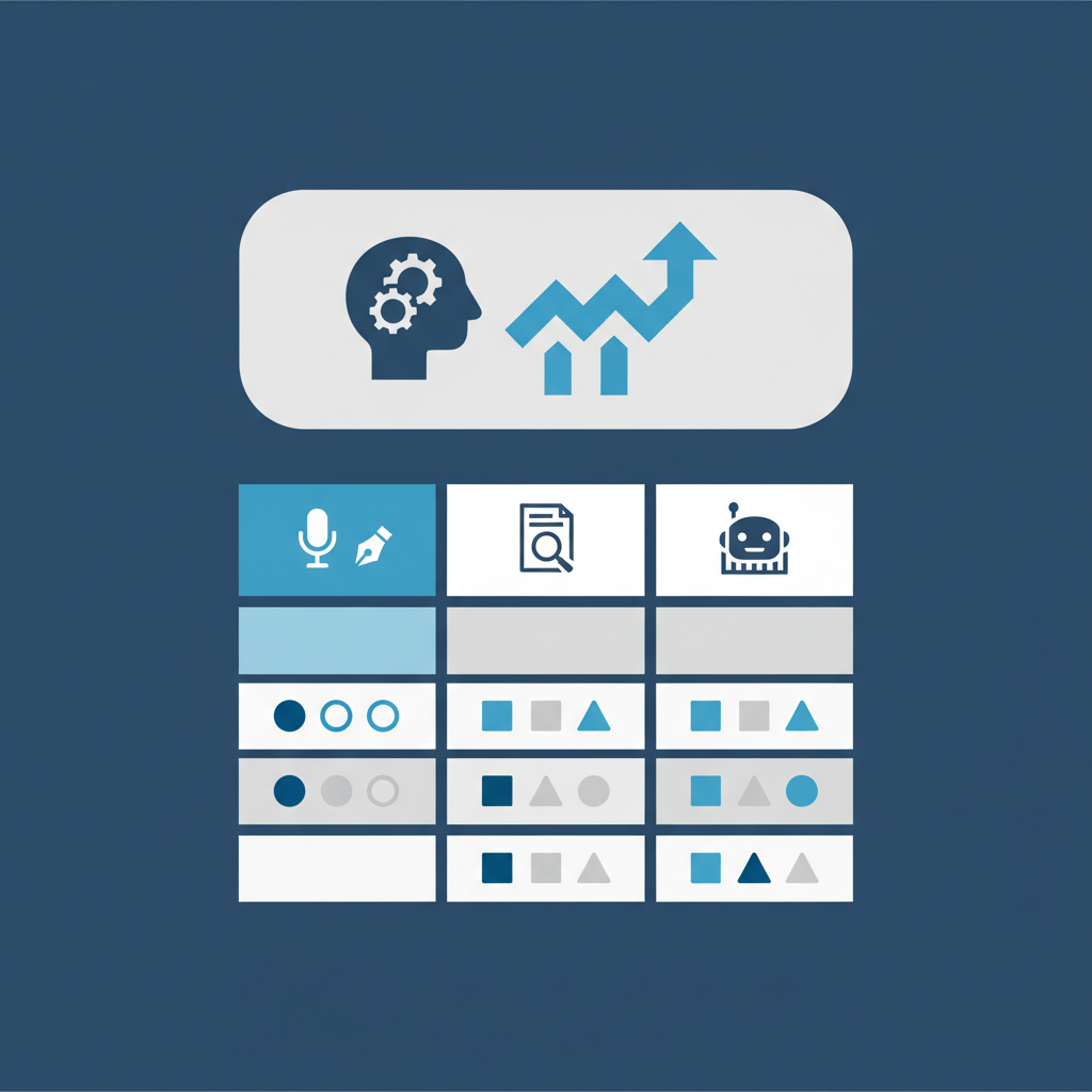 Comparison Table: AI Tools for Scaling Content